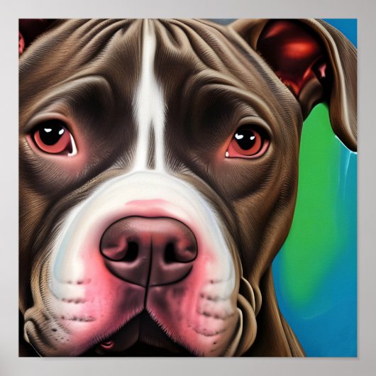 Poster American Staffordshire Terrier (Devant)
