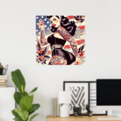Poster American Tattoo Pin-up (Bureau à domicile)