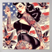 Poster American Tattoo Pin-up (Devant)