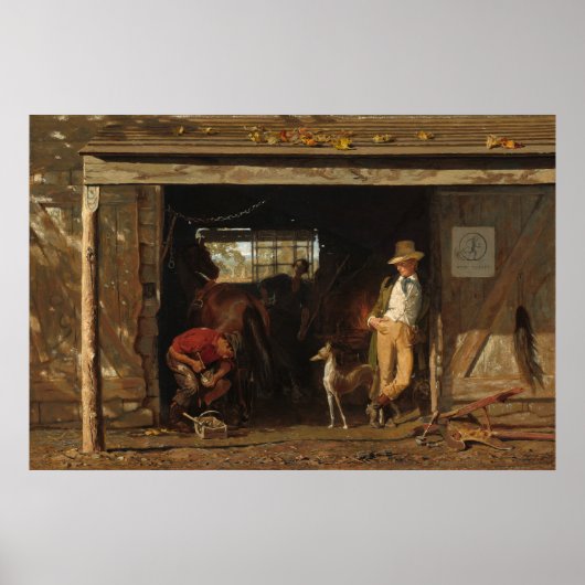 Poster American WildWest Blacksmith et Cowboy (Devant)