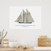 Poster americas cup yacht 'countess of dufferin' (Cuisine)