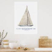 Poster americas cup yacht enterprise 1930, tony fernandes (Cuisine)