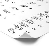 Poster-Amerikaanse gebarentaal Poster (Hoek)