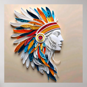 Poster Amérindien