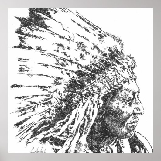 Poster Amérindien (Devant)