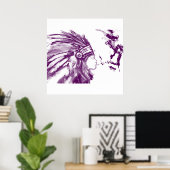 Poster amérindien (Bureau à domicile)