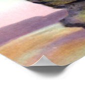 Poster Amérindien en costume Poisé sur le rocher (Coin)