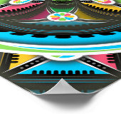 Poster Amérindien Mandala Art Abstrait coloré (Coin)