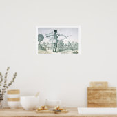 Poster Amérindien portant une défensive décorée d'éléphan (Cuisine)