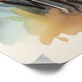 Poster Amérindien Princess Watercolor Art (Coin)