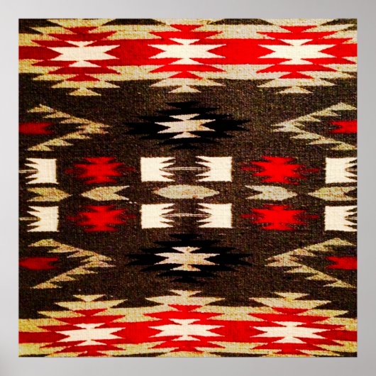 Poster Amérindien Tribal Design Imprimer (Devant)