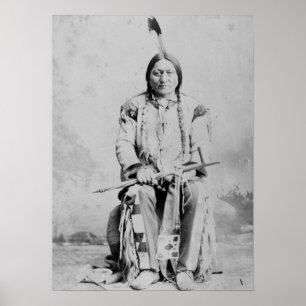 Poster Amérindien Vintage Sitting Bull
