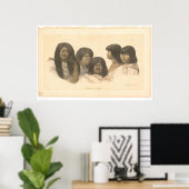 Poster Amérindiens de Californie (0685A) (Bureau à domicile)