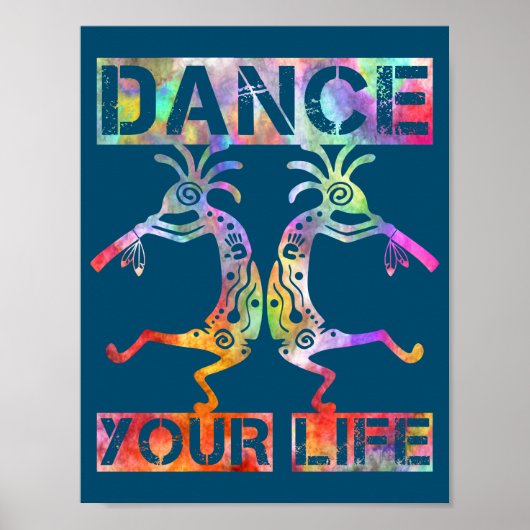 Poster Amérindiens Kokopelli - Danse Ta Vie 3 (Devant)