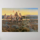 Poster Amérindiens vintages, Piégans par CM Russell (Devant)