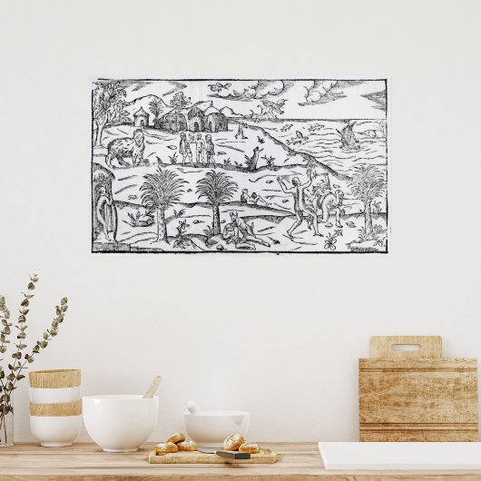 Poster Amérique (Cuisine)