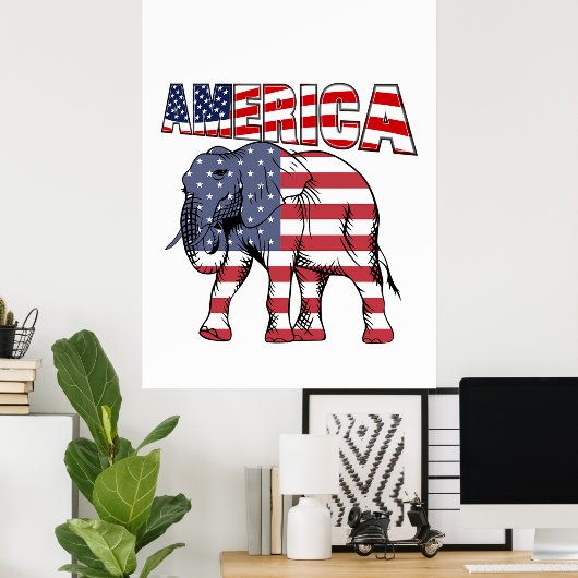 Poster Amérique (Bureau à domicile)