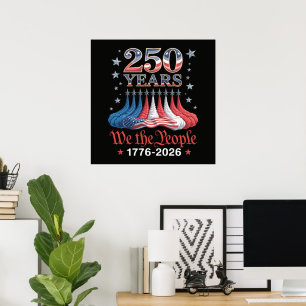 Poster Amérique 250 Ans 4 juillet