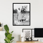 Poster Amérique africaine Femme avec tabac 1912 (Bureau à domicile)