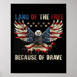 Poster Amérique Aigle Patriotique Pays De La Liberté Parc