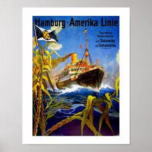 Poster Amérique de Hambourg en Amérique du Sud
