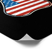 Poster Amérique Drapeau Patriot 4 juillet Empreinte de pa (Coin)