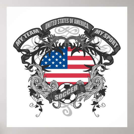 Poster Amérique du football (Devant)