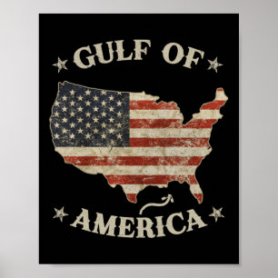 Poster Amérique du Golfe des États-Unis Salutation Trump 