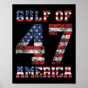 Poster Amérique du Golfe des États-Unis Salutation Trump