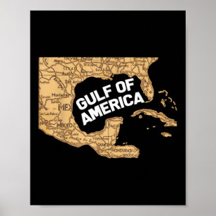 Poster Amérique du Golfe des États-Unis Salutation Trump