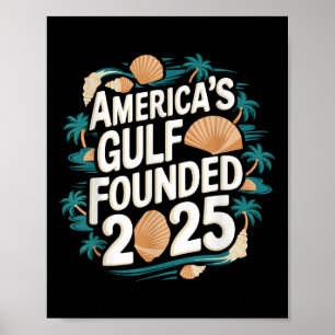 Poster Amérique du Golfe Humour Trump Patriotique 2025 Pr