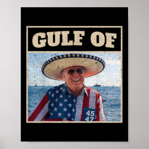 Poster Amérique du Golfe Mexique Trump Golfe des États-Un