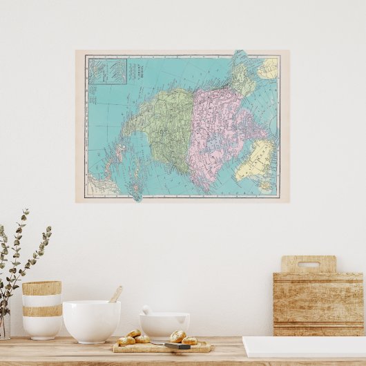 Poster Amérique du Nord (Cuisine)