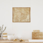 Poster Amérique du Nord 1804 (Cuisine)