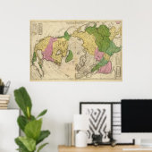 Poster Amérique du Nord, Asie (Bureau à domicile)