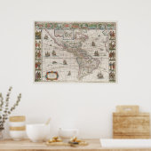 Poster Amérique du Nord et Amérique du Sud (Cuisine)