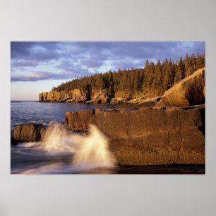 Poster Amérique du Nord, États-Unis, ME, La côte rocheuse