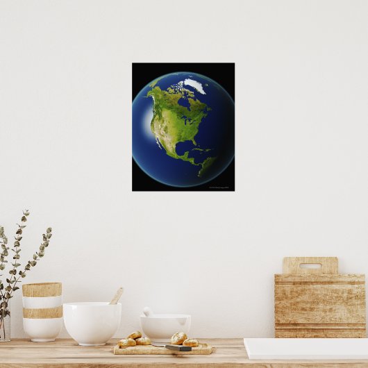 Poster Amérique du Nord vue depuis l'espace 2 (Cuisine)