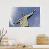 Poster Amérique du Sud, Brésil, Rio de Janeiro. Christ 2 (Cuisine)