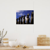 Poster Amérique du Sud, Chili, île de Pâques, Ahu Akiri. (Cuisine)