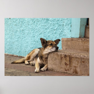 Poster Amérique du Sud, Chili, Valparaiso. allemand