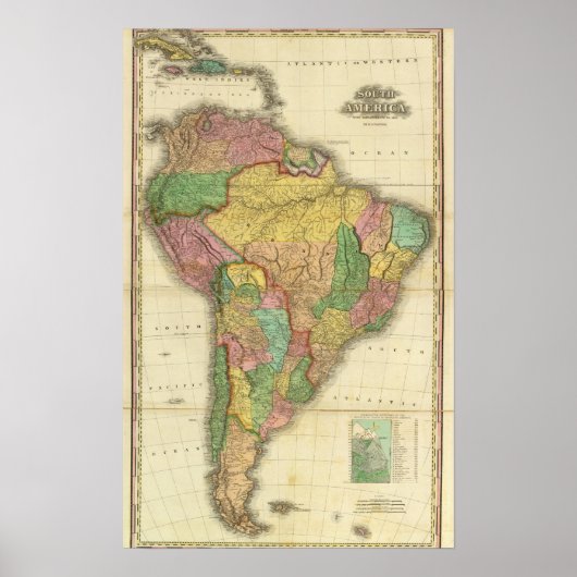 Poster Amérique du Sud en 1823 (Devant)