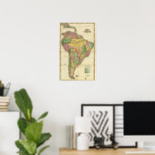 Poster Amérique du Sud en 1823 (Bureau à domicile)