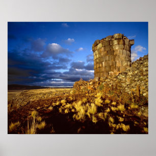 Poster Amérique du Sud, Pérou, près du lac Titicaca.