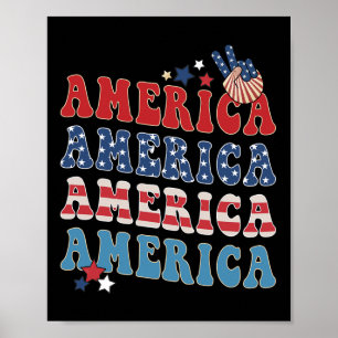Poster Amérique États-Unis Quatre Juillet 4ème Pour Homme