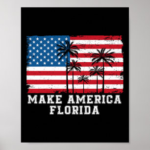 Poster Amérique Floride Desantis 2024 Trump Desantis Elec