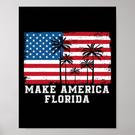 Poster Amérique Floride Desantis 2024 Trump Desantis Elec (Devant)