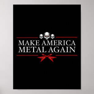 Poster Amérique Metal à nouveau Trump Rock musique forte