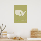 Poster Amérique multiculturelle (Cuisine)