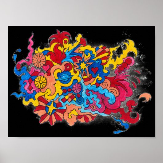 Poster Amérique psychédélique (Devant)